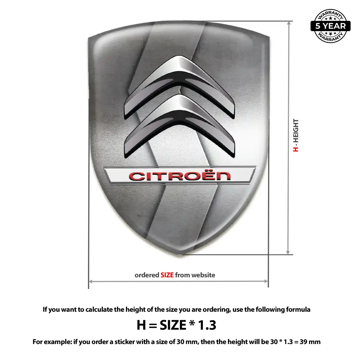 Citroen Car Emblem Overlay Exterior Luxe