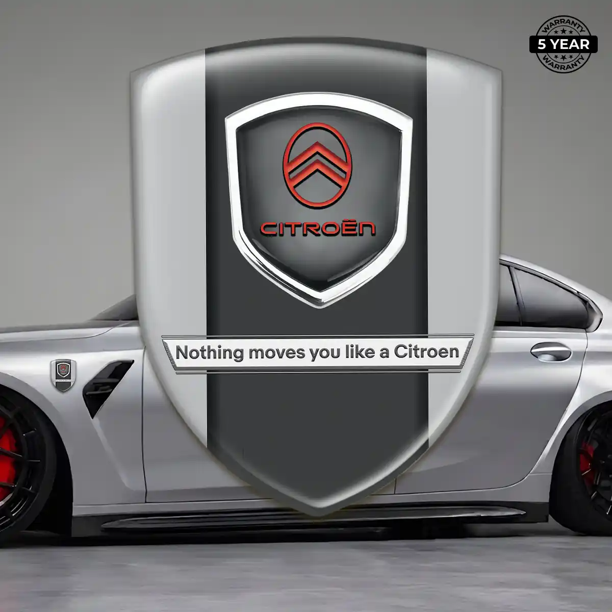 Citroen Car Emblem Overlay Interior Elegance
