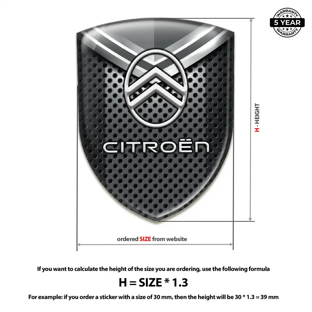 Citroen Car Emblem Overlay Interior Luxe