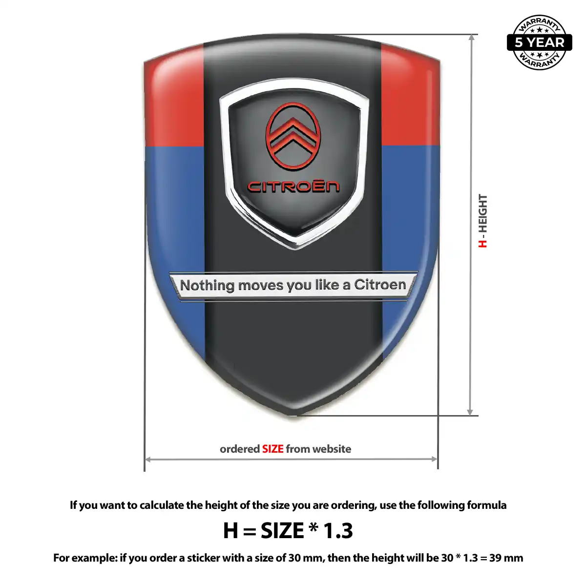 Citroen Car Emblem Overlay Prime Quality