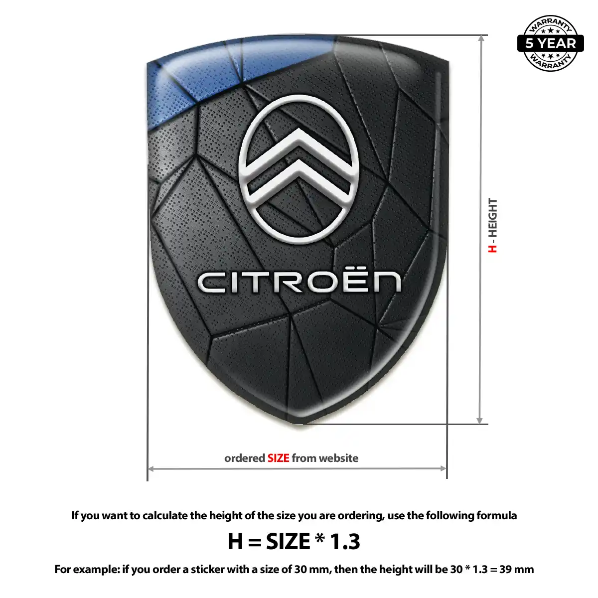 Citroen Car Emblem Overlay Signature Grade