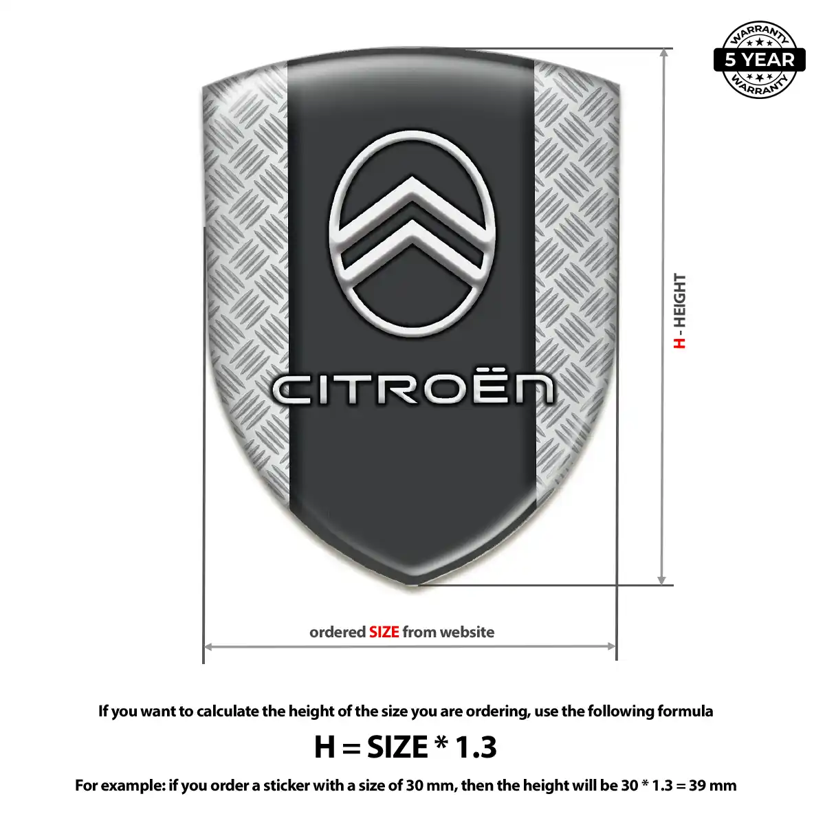Citroen Car Emblem Sticker Cabin Style