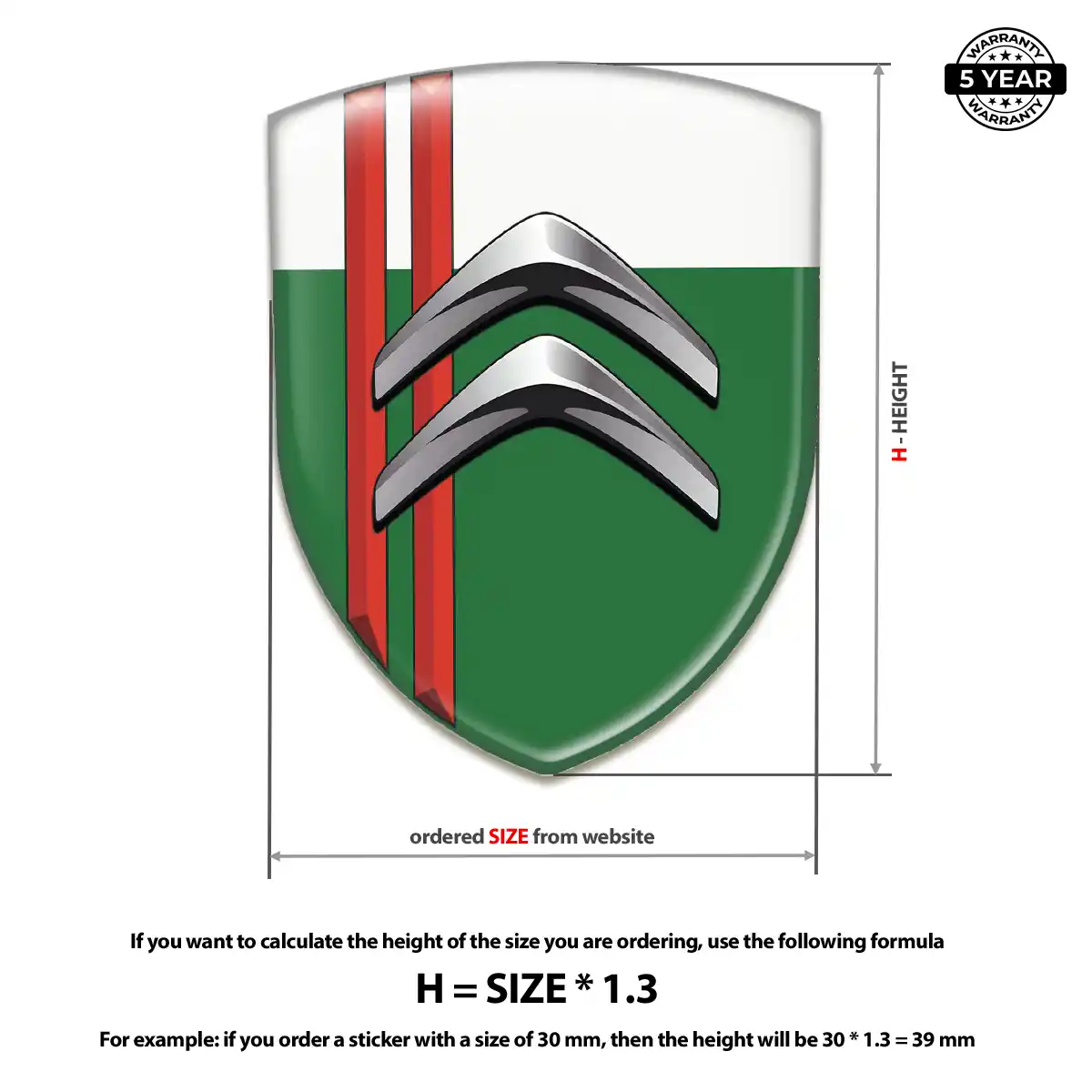 Citroen Car Emblem Sticker Deluxe Edition