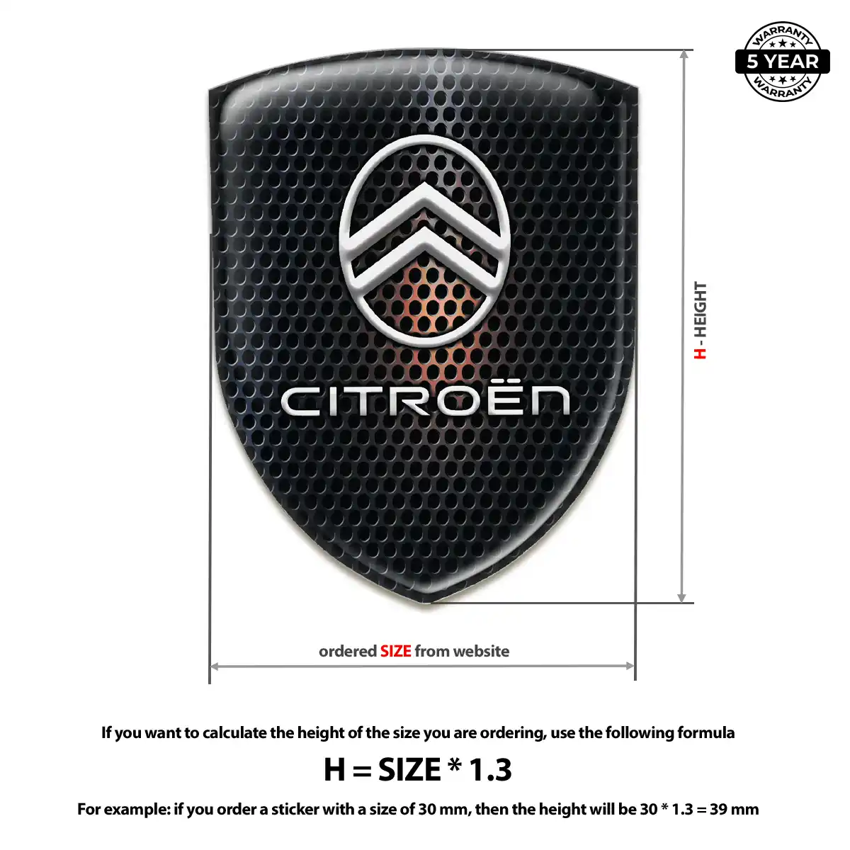 Citroen Car Emblem Sticker Elite Edition