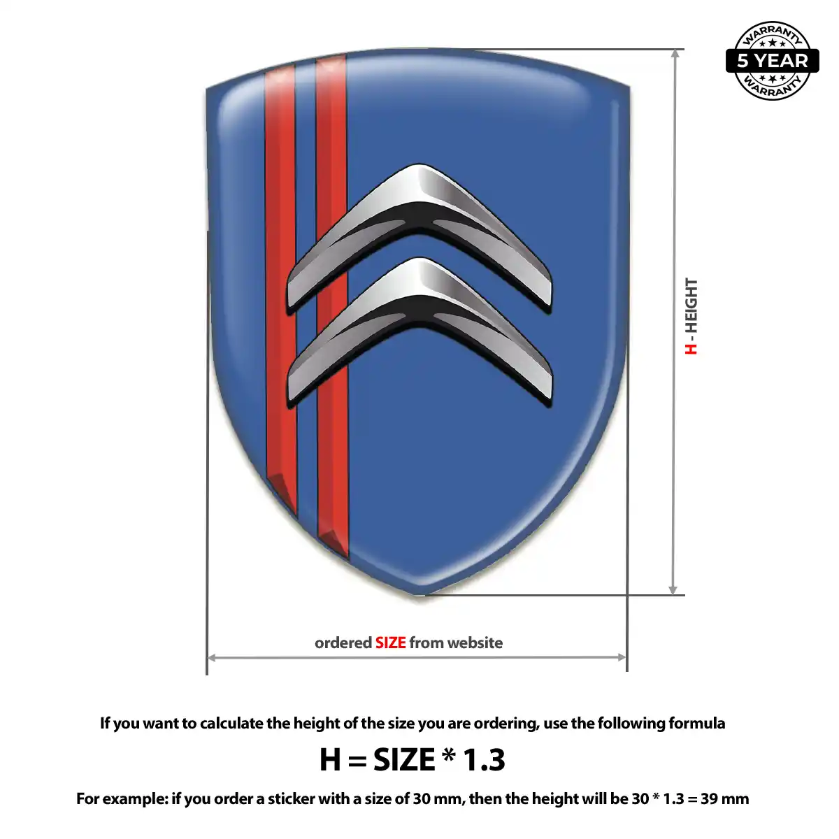 Citroen Car Emblem Sticker Exclusive Series