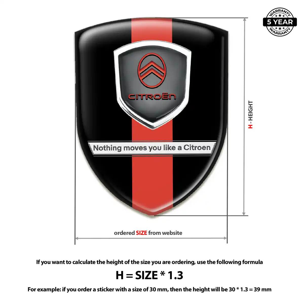 Citroen Car Emblem Sticker Exterior Luxe