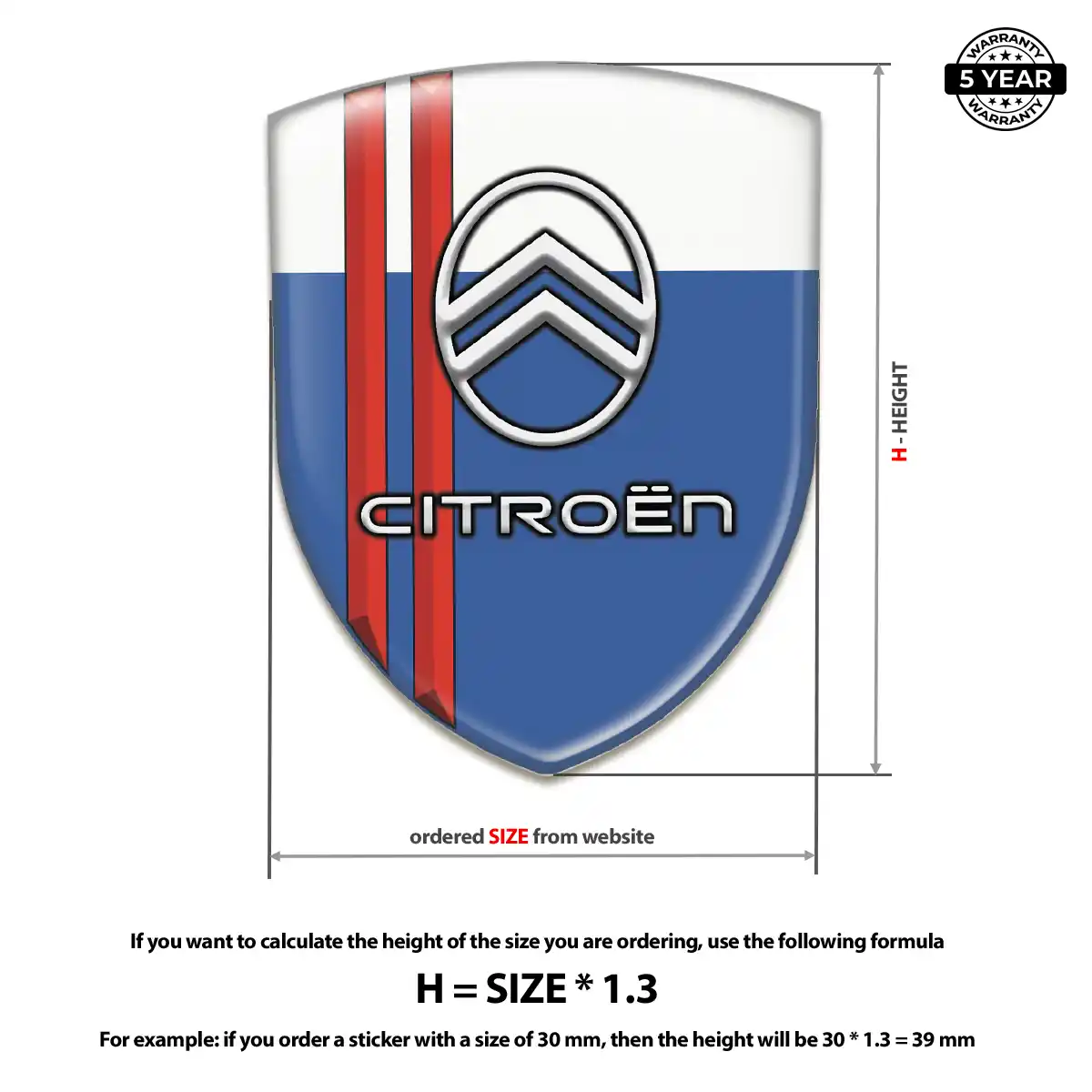 Citroen Car Emblem Sticker Interior Elegance