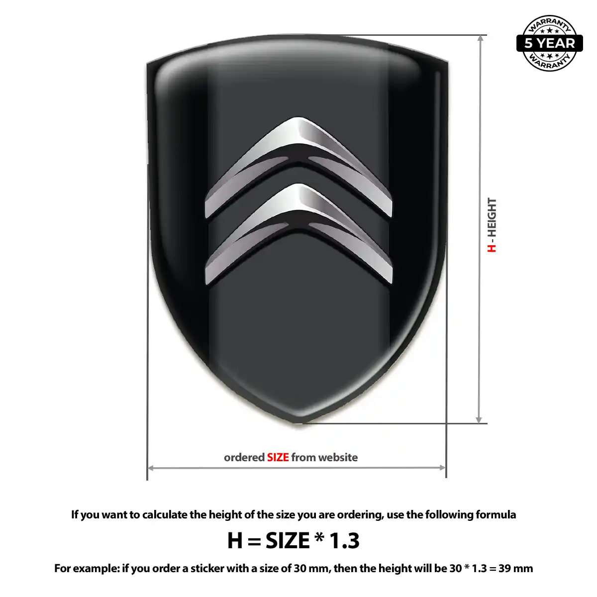 Citroen Car Emblem Sticker Interior Luxe