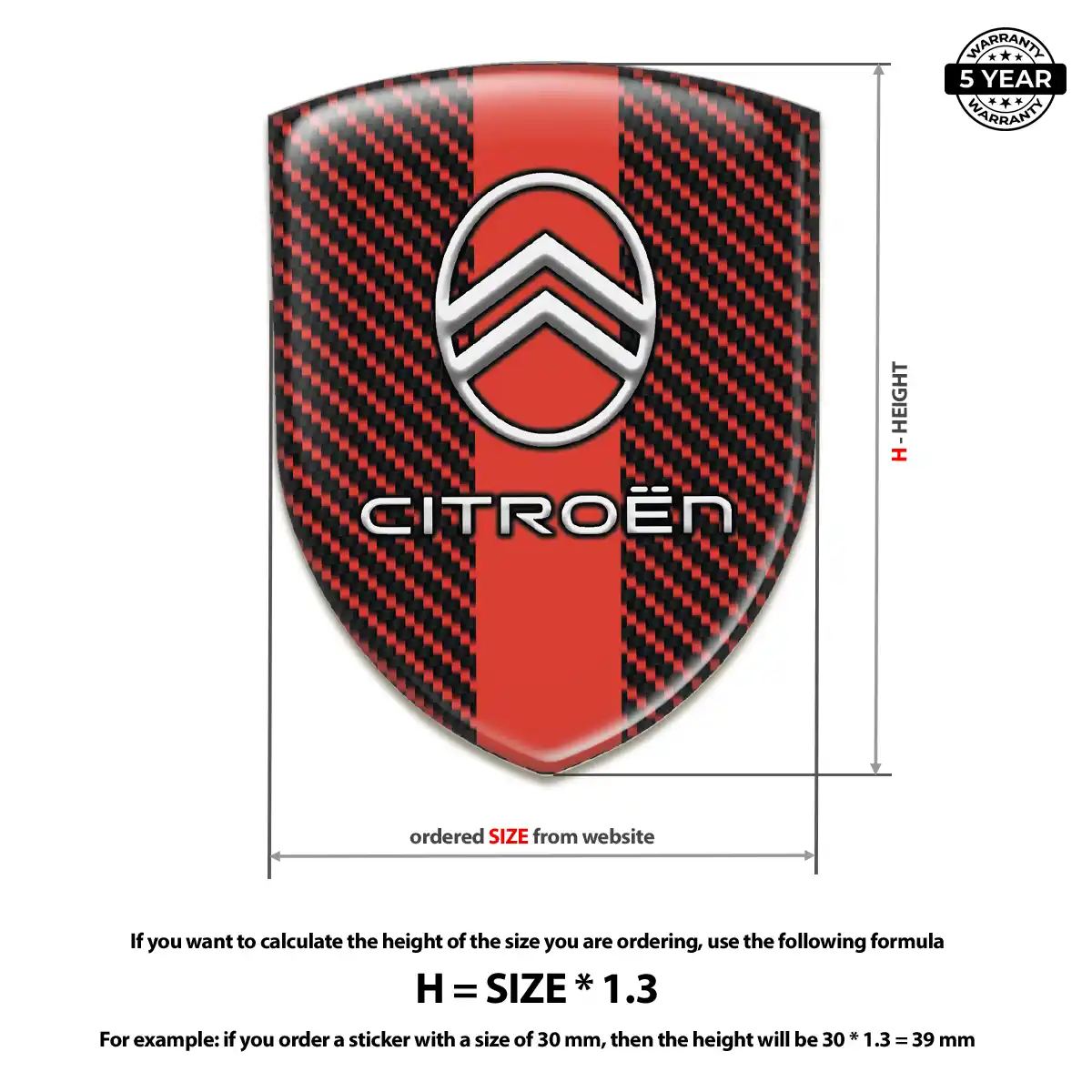 Citroen Car Emblem Sticker Noble Edition