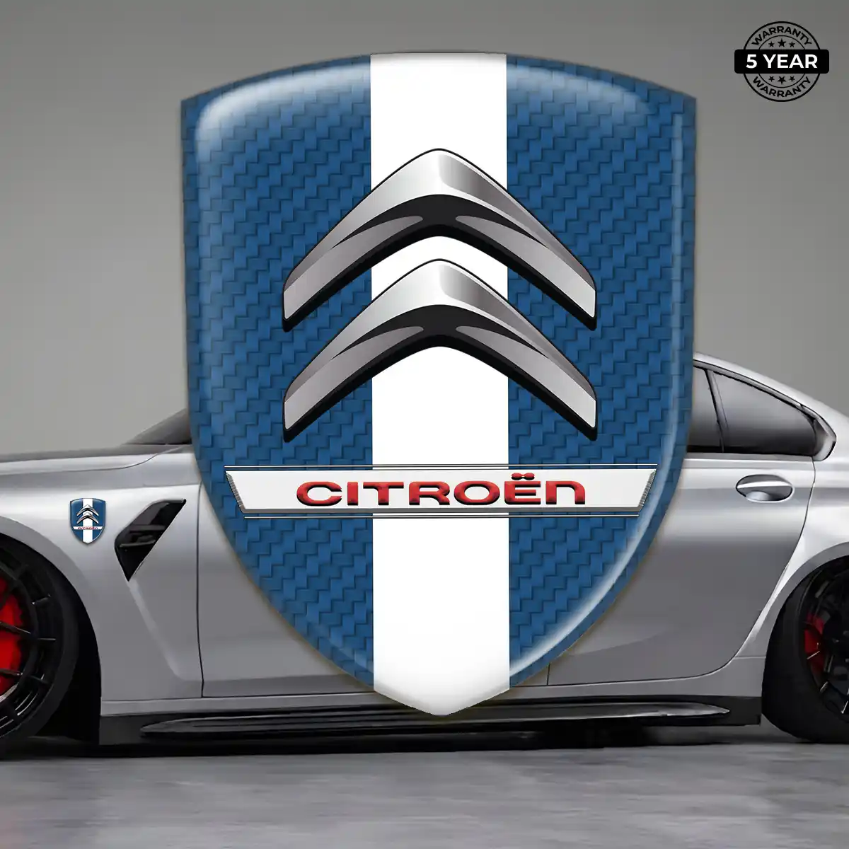 Citroen Car Emblem Sticker Premium Dome
