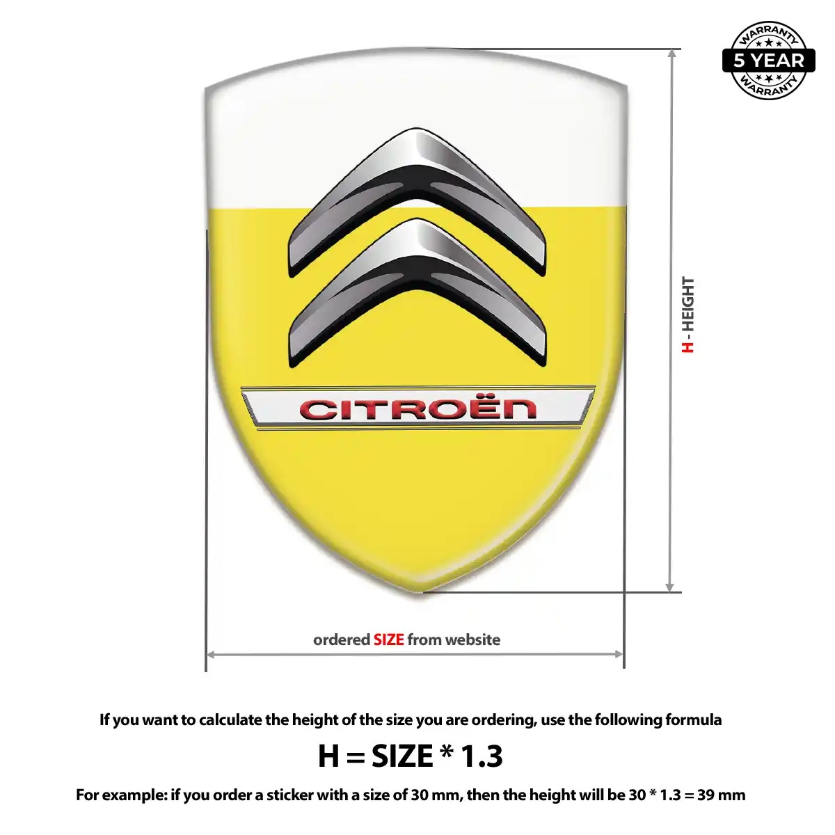 Citroen Car Emblem Sticker Refined Design