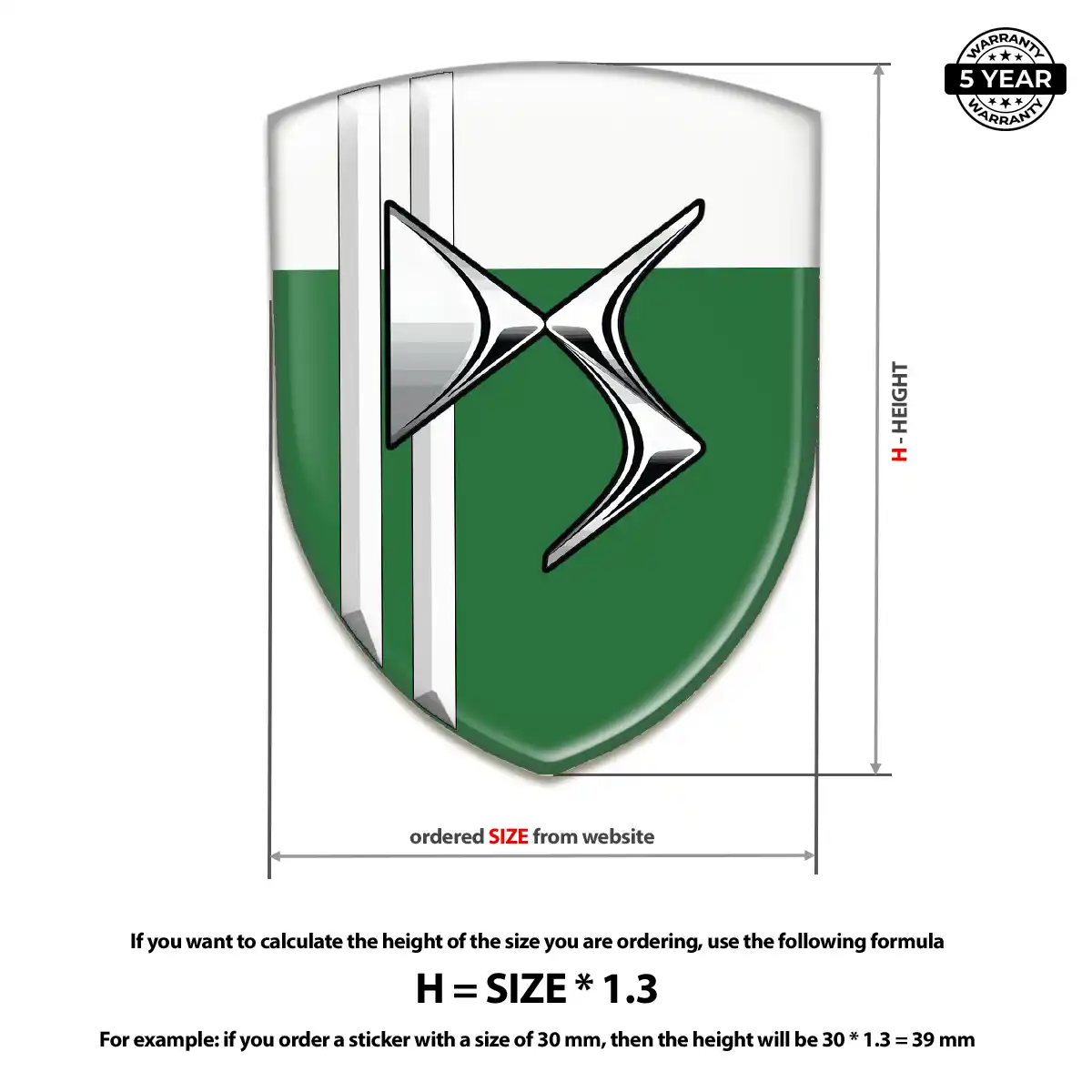 Citroen Car Emblem Sticker Resin Luxe