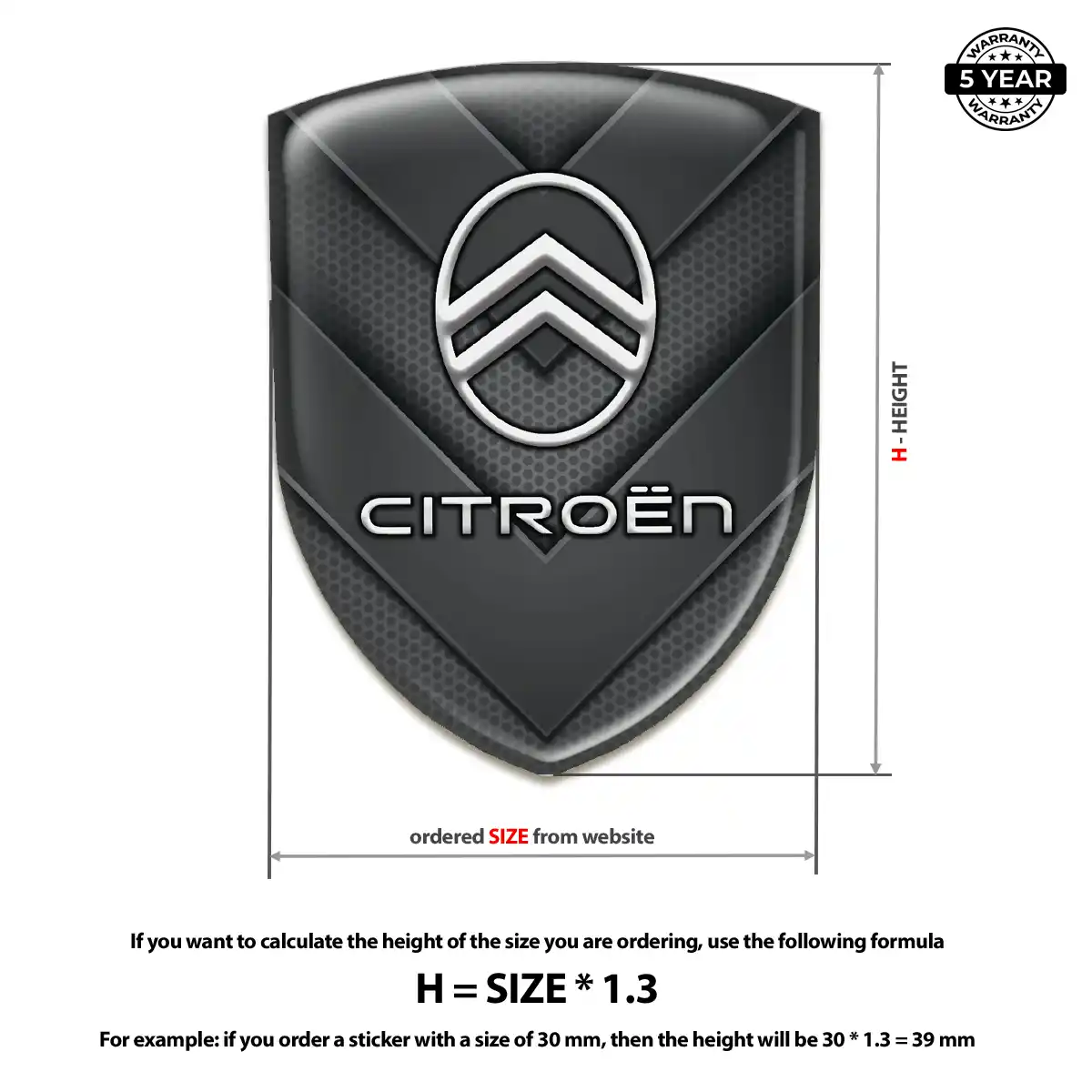 Citroen Car Emblem Sticker Superior Craft