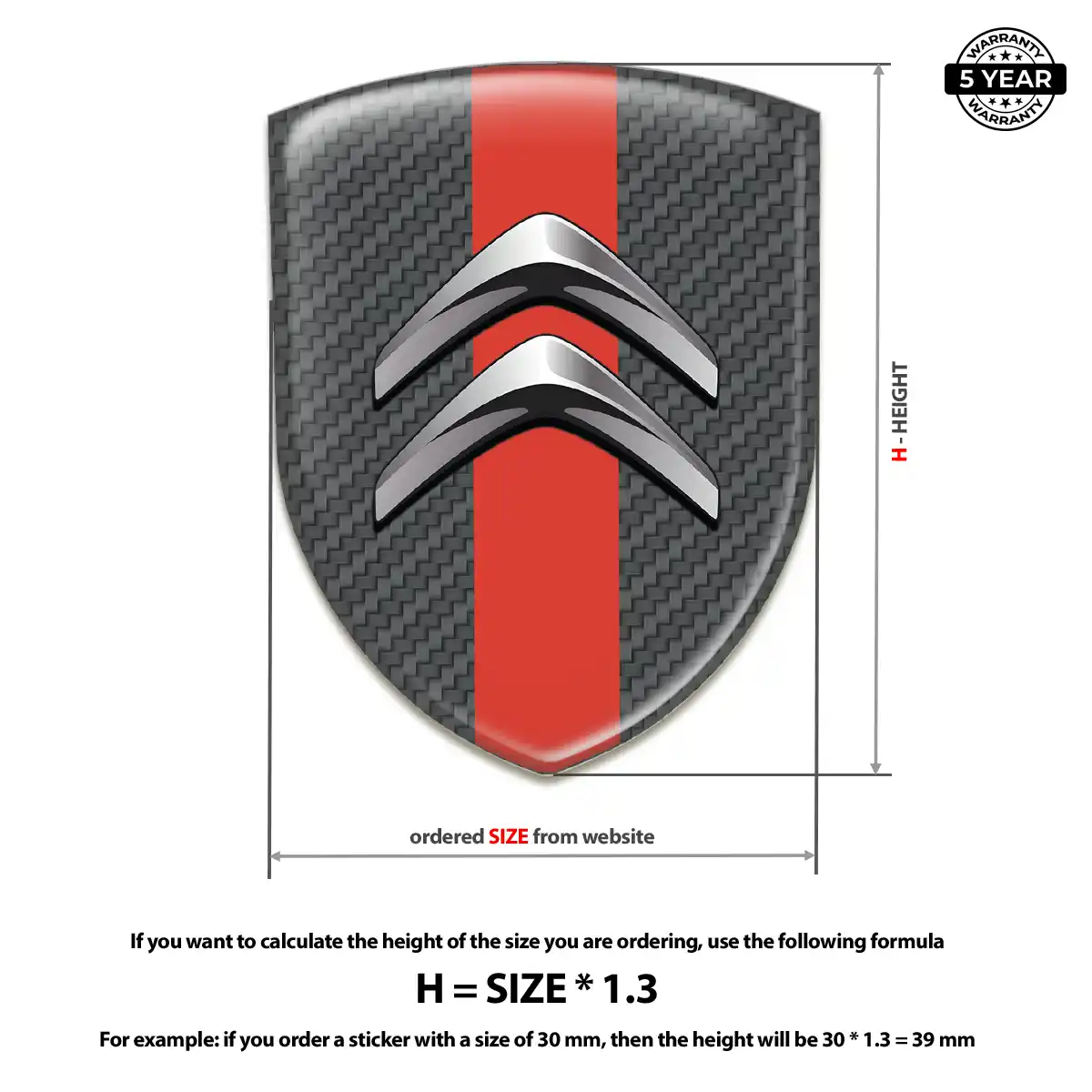 Citroen Car Logo Decal Cabin Style