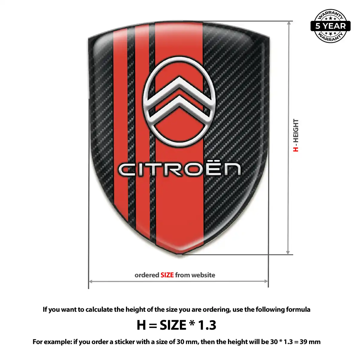 Citroen Car Logo Decal Deluxe Edition