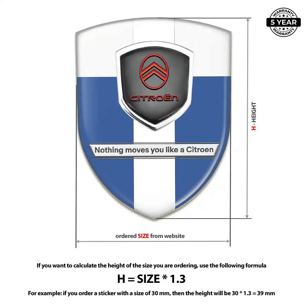 Citroen Car Logo Decal Elite Edition