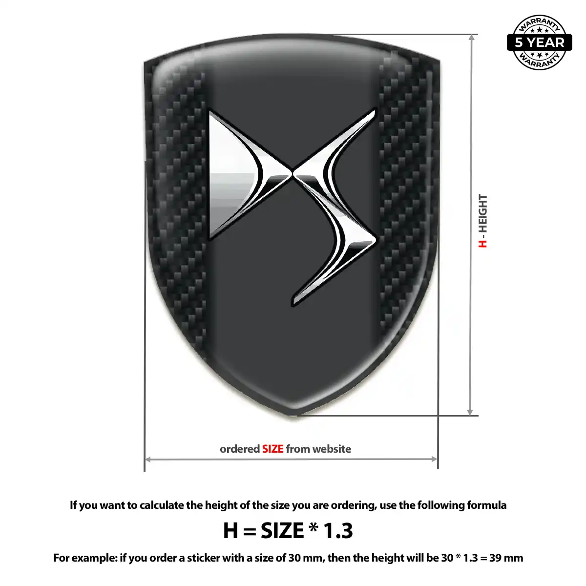 Citroen Car Logo Decal Elite Finish