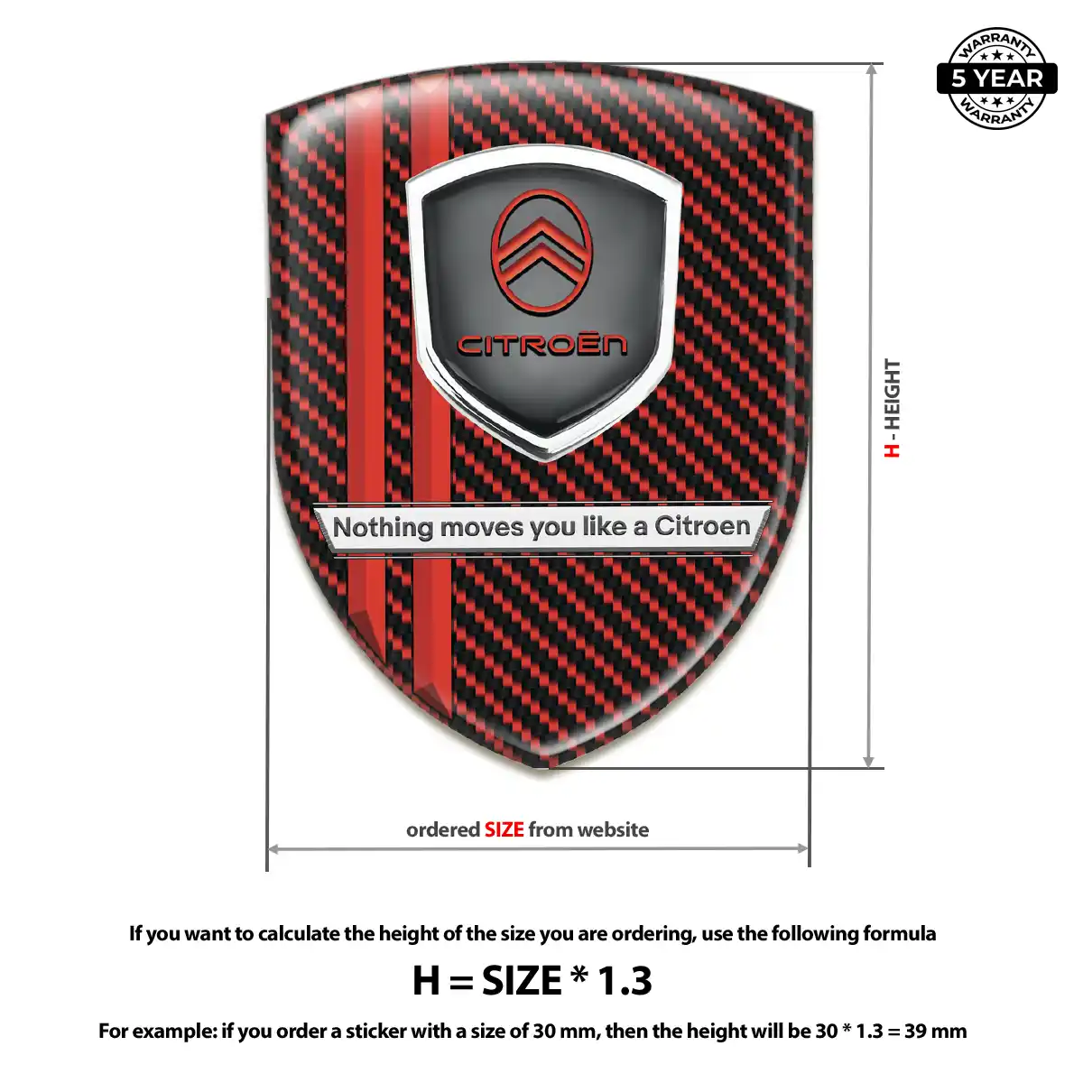 Citroen Car Logo Decal Exclusive Series