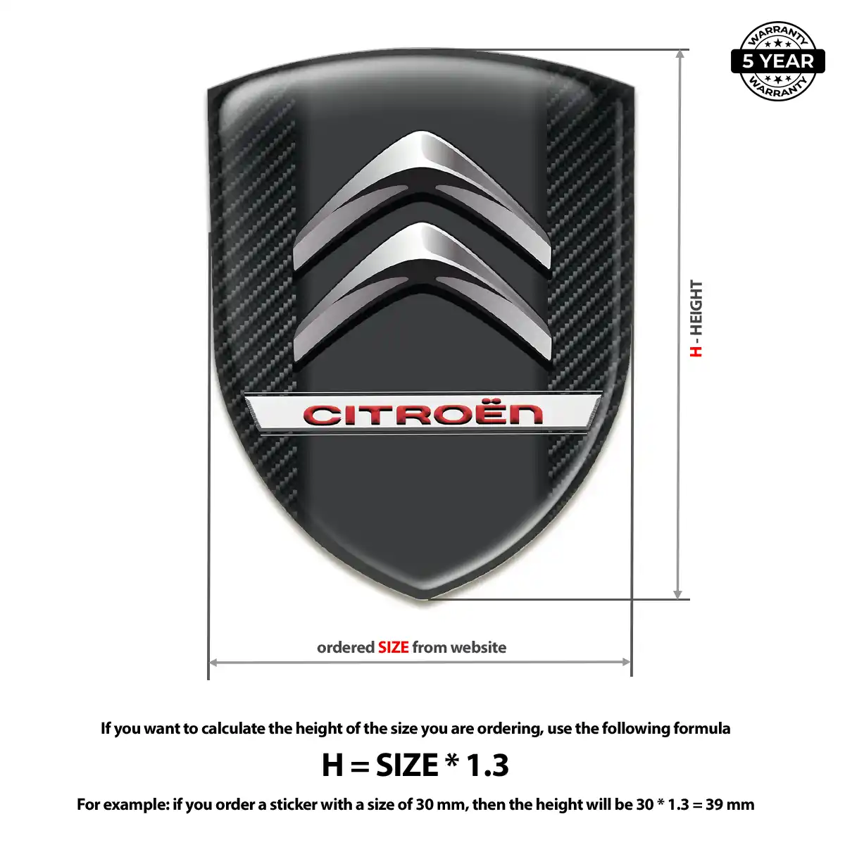 Citroen Car Logo Decal Interior Elegance