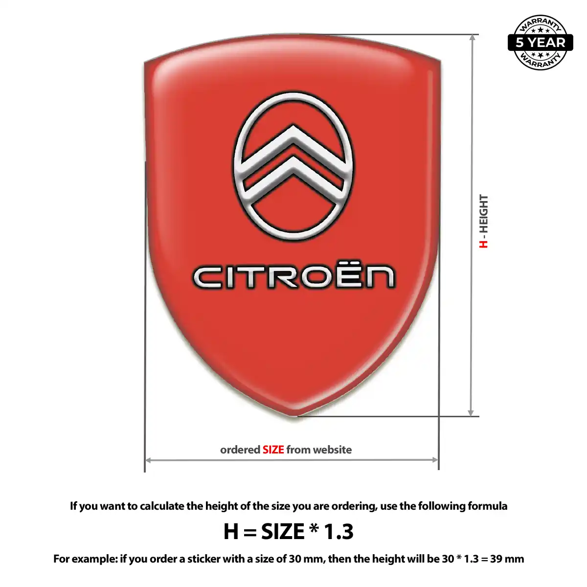 Citroen Car Logo Decal Opulent Line