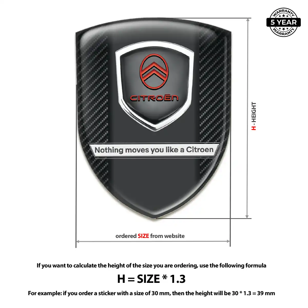 Citroen Car Logo Decal Outer Style