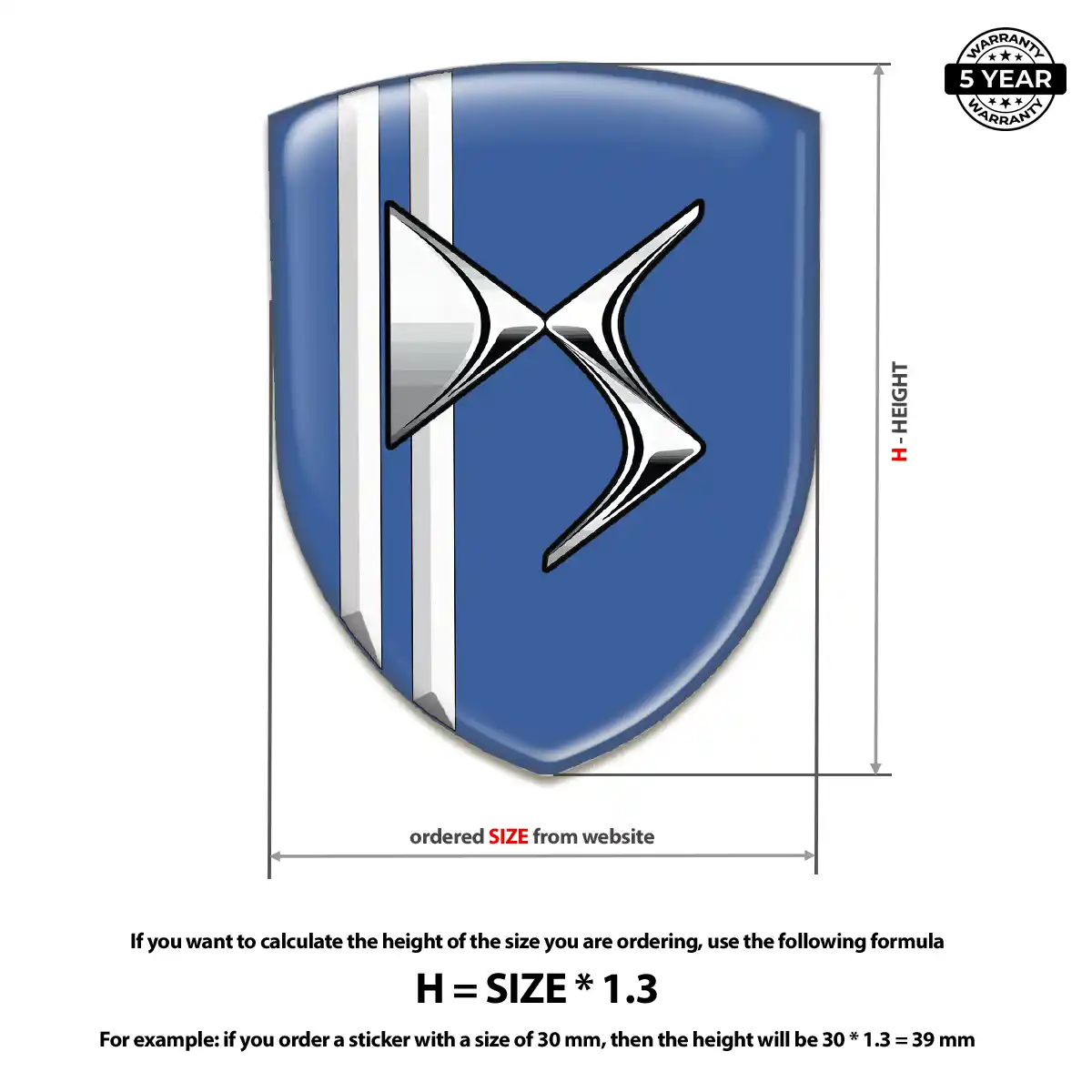 Citroen Car Logo Decal Premium Dome