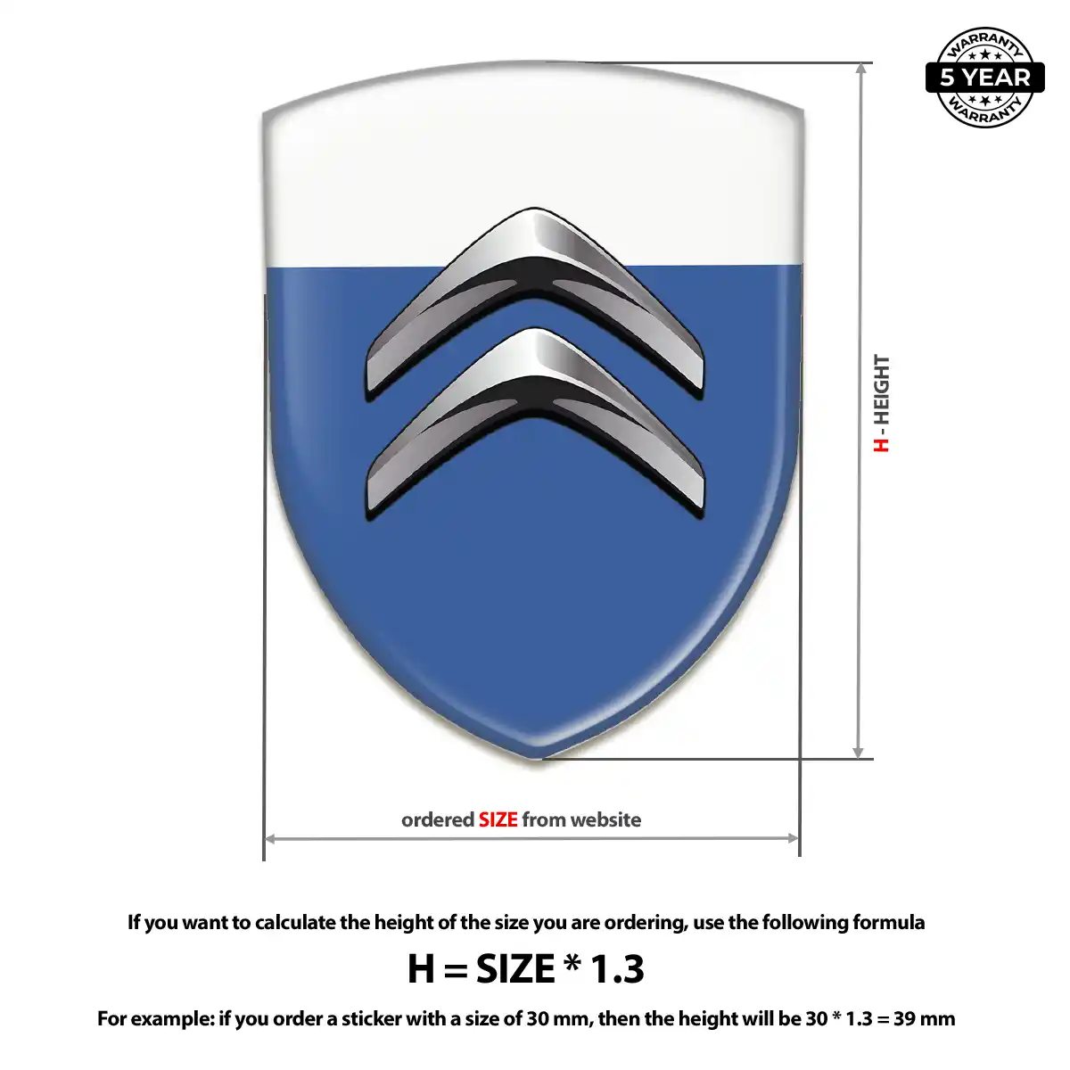 Citroen Car Logo Decal Prestige Line