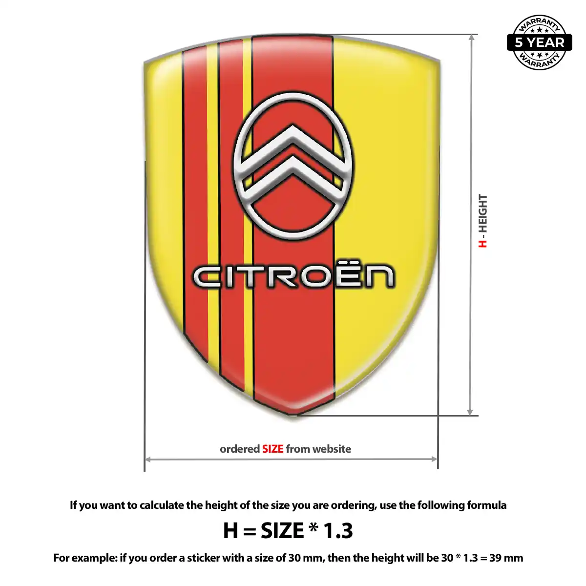 Citroen Car Logo Decal Prime Quality