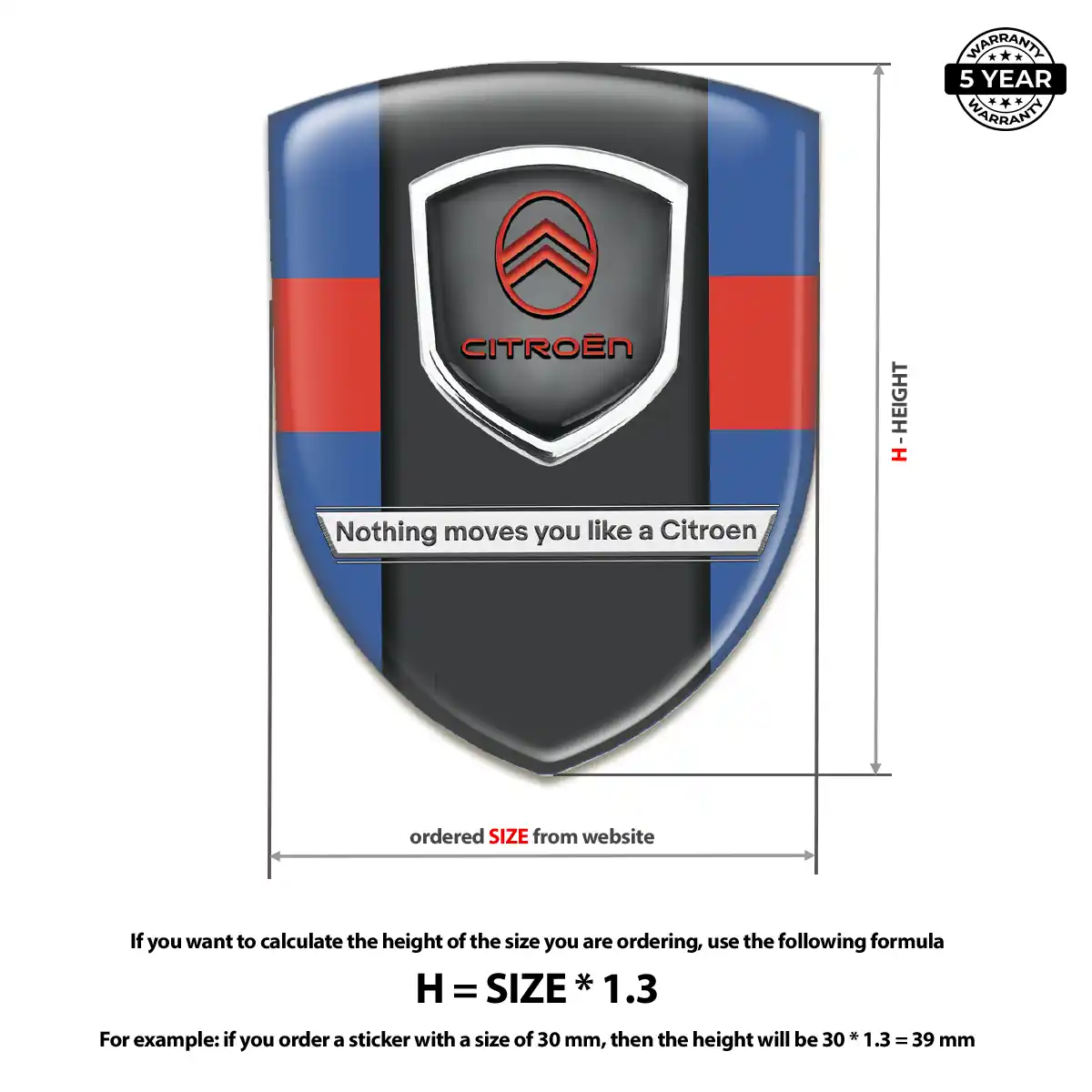 Citroen Car Logo Decal Refined Design