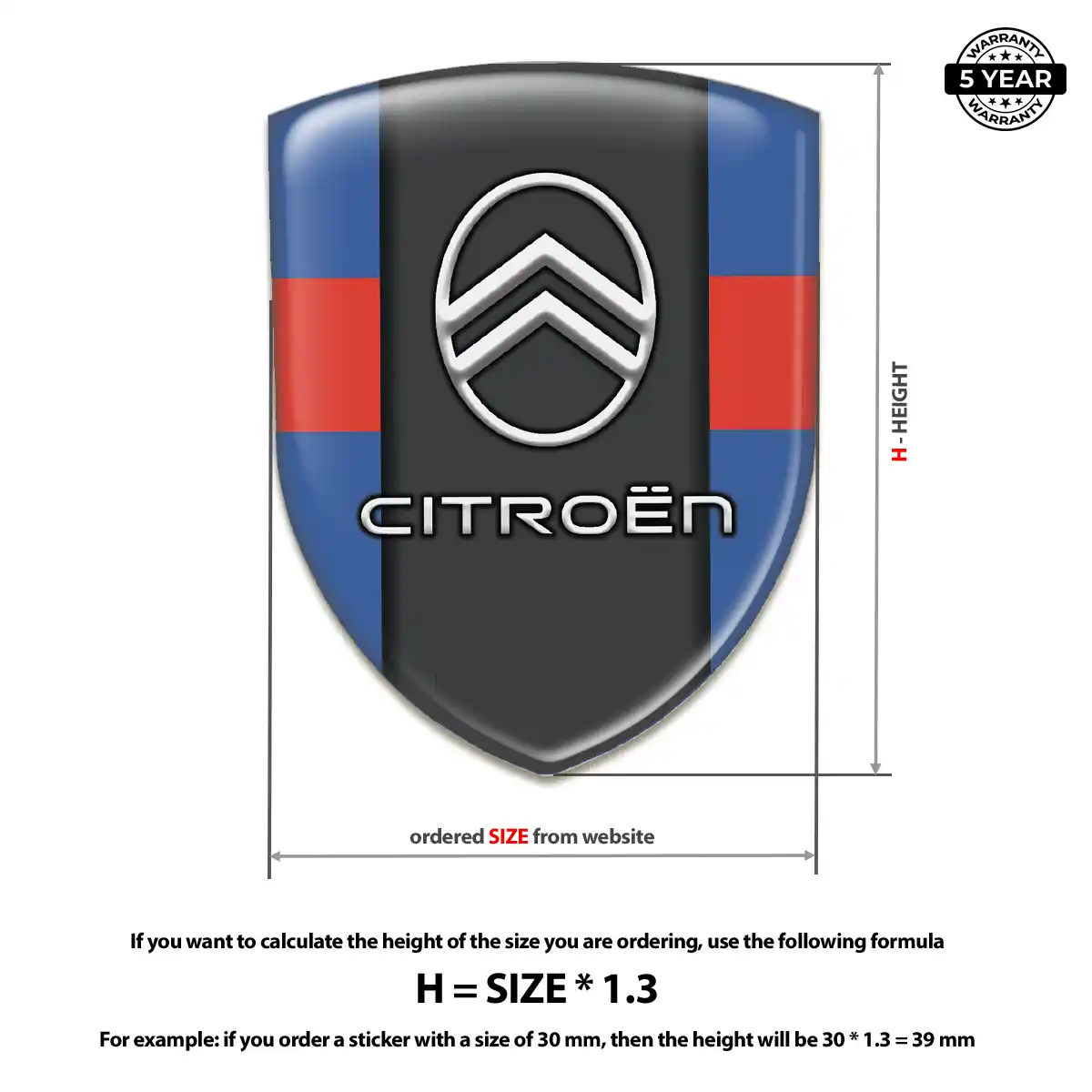 Citroen Car Logo Decal Signature Grade