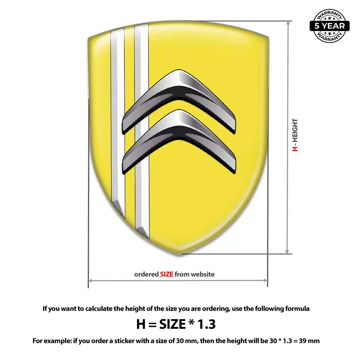 Citroen Car Logo Decal Sleek Style