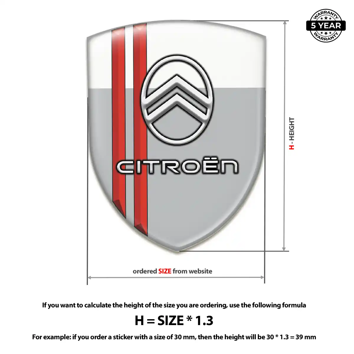Citroen Crest Logo Emblem Cabin Style