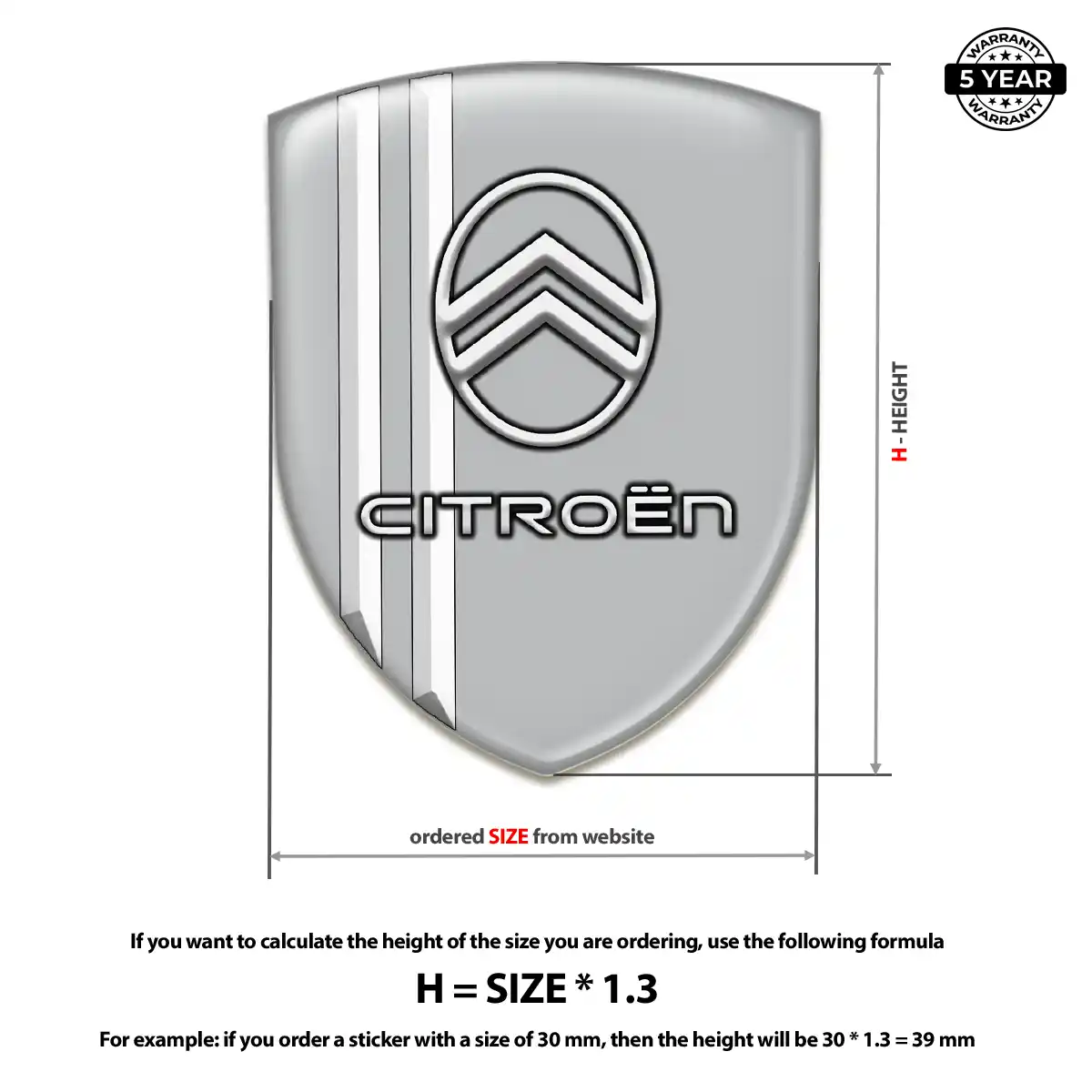 Citroen Crest Logo Emblem Deluxe Edition