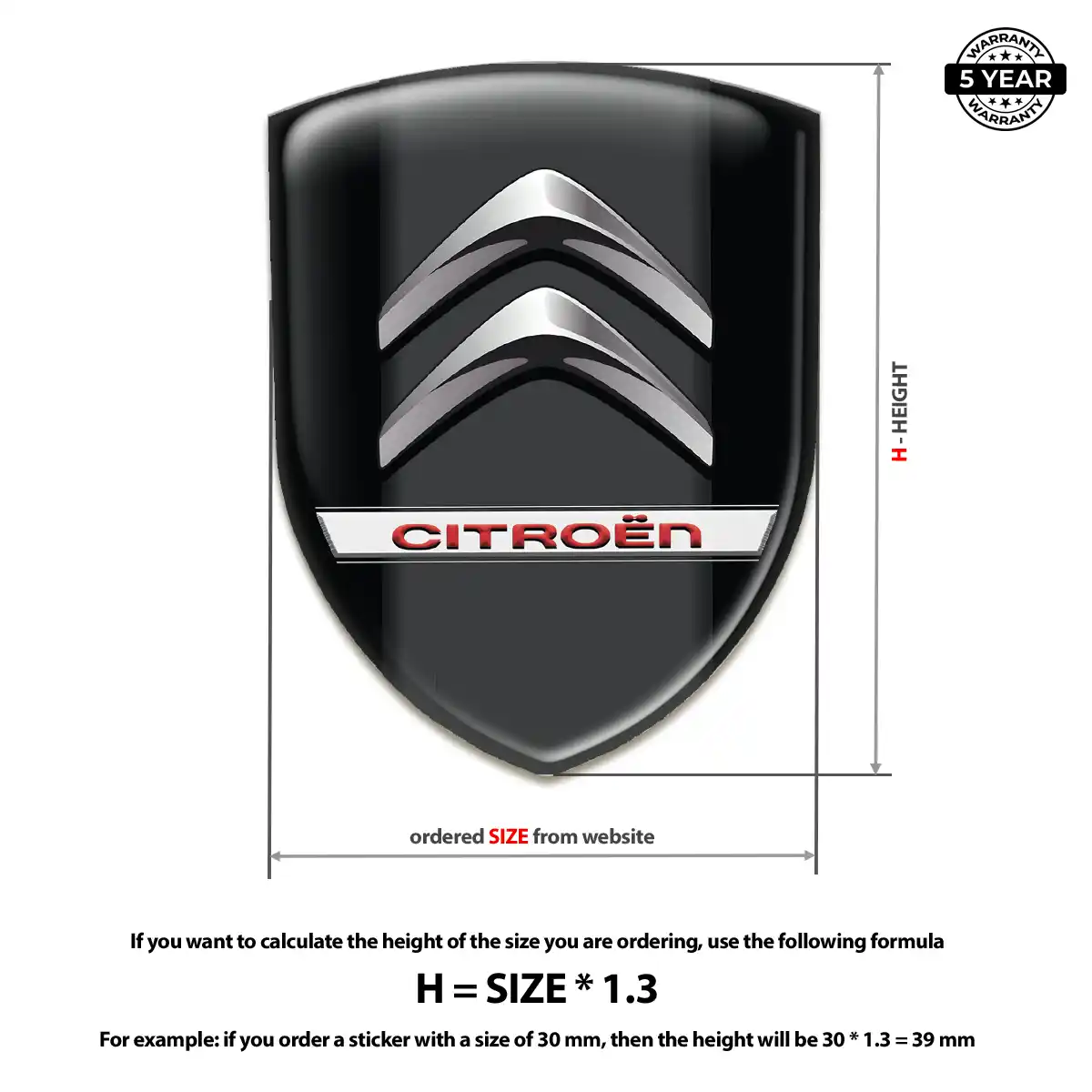 Citroen Crest Logo Emblem Elite Finish