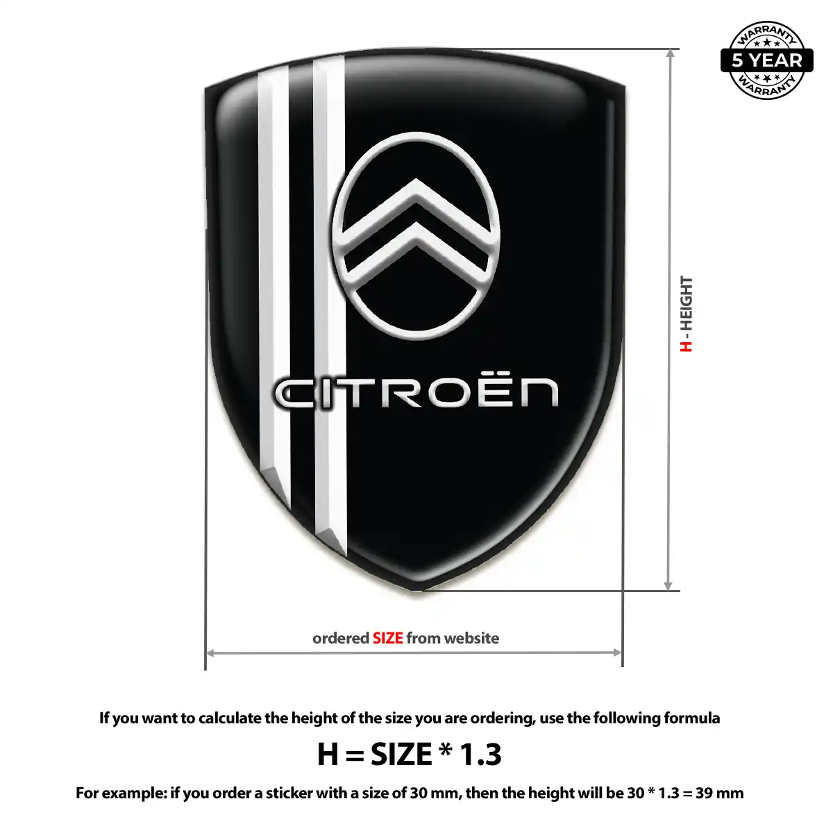 Citroen Crest Logo Emblem Exterior Luxe