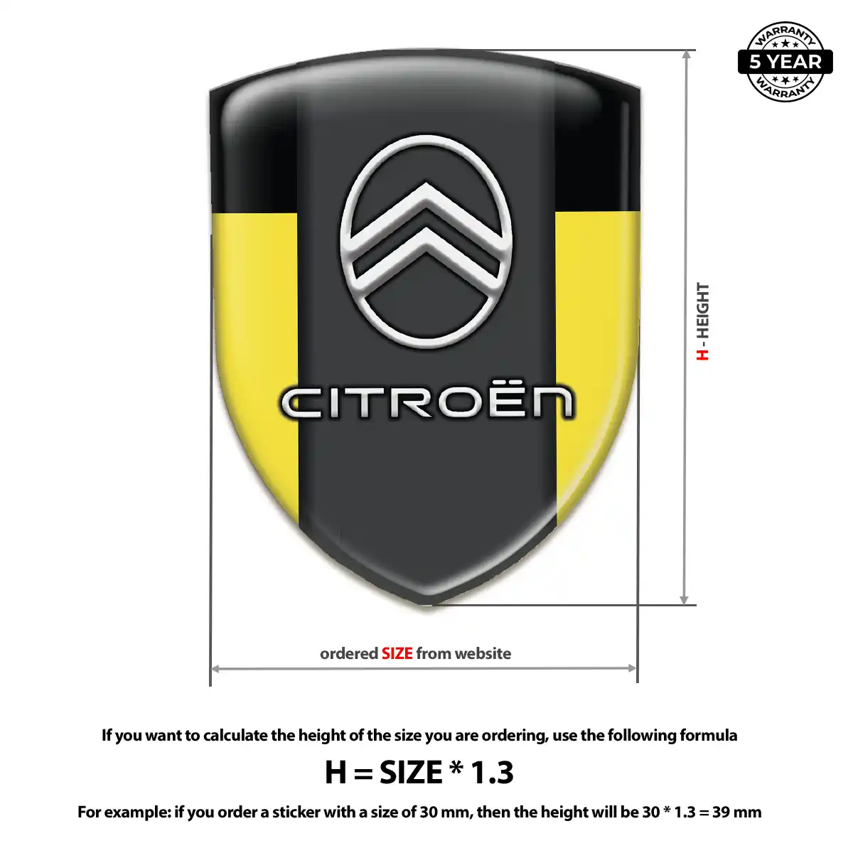Citroen Crest Logo Emblem Resin Elite
