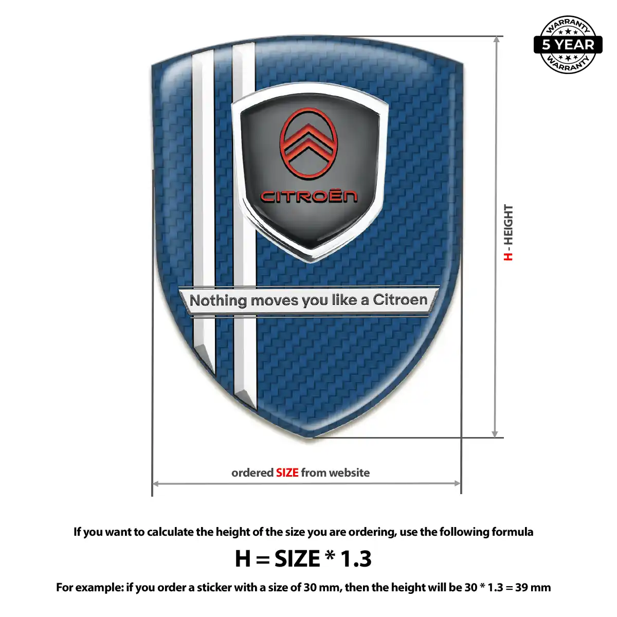 Citroen Domed Badge Cabin Style