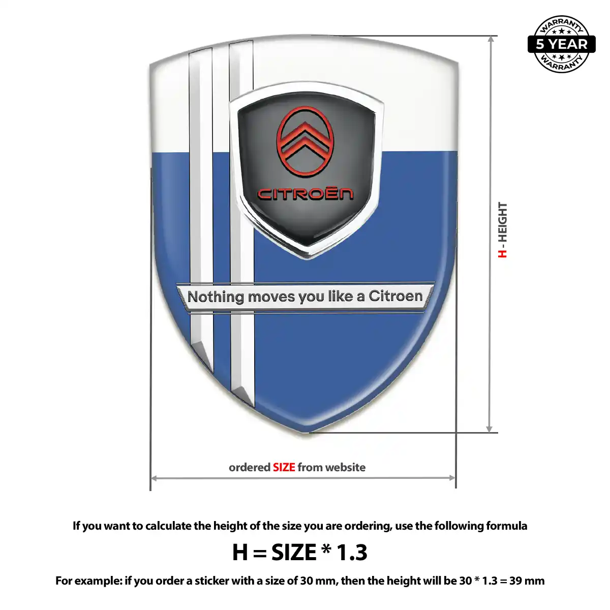 Citroen Domed Badge Deluxe Edition