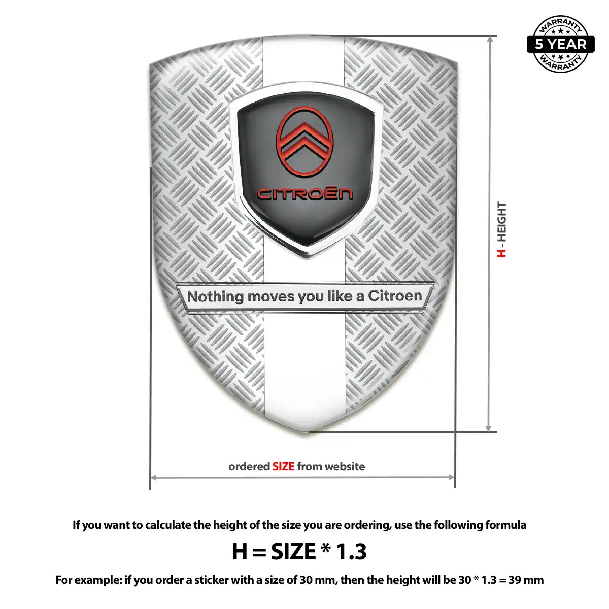 Citroen Domed Badge Exclusive Series