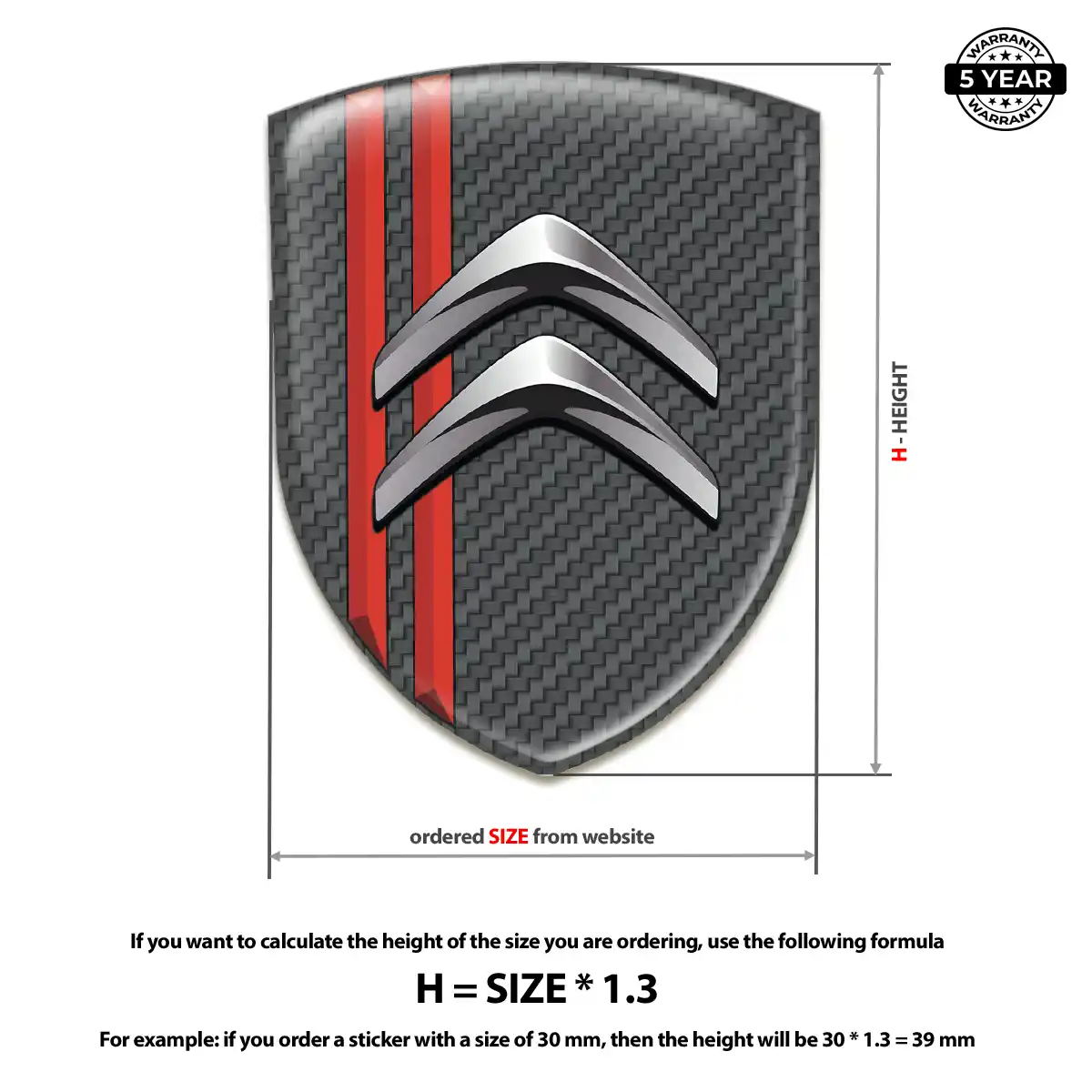 Citroen Domed Badge Exterior Luxe