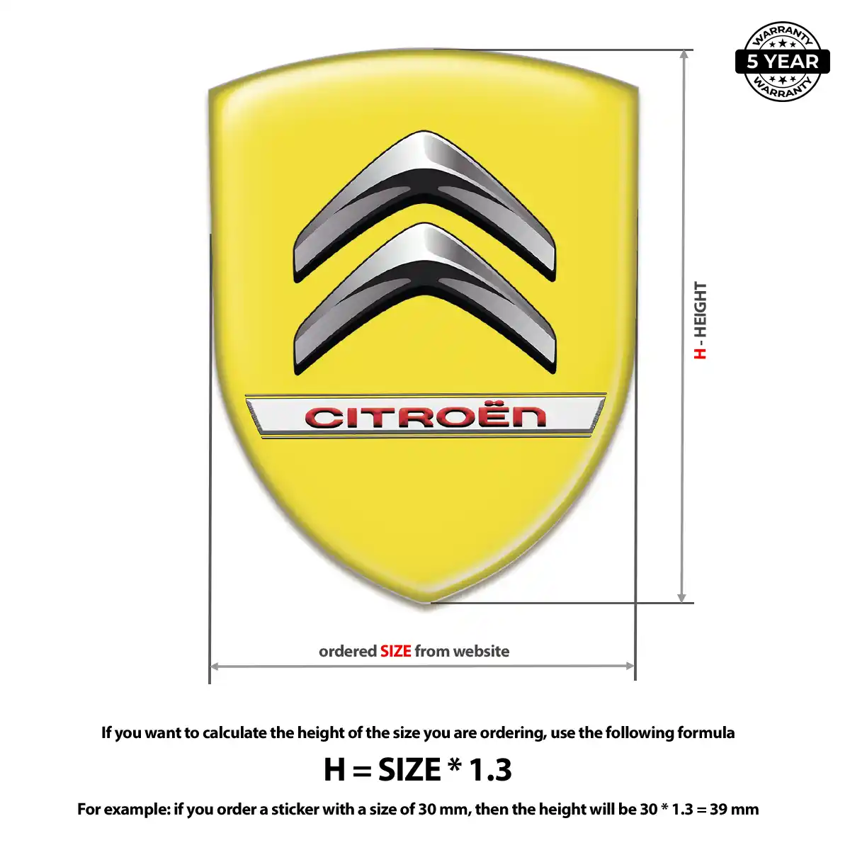 Citroen Domed Badge Noble Edition