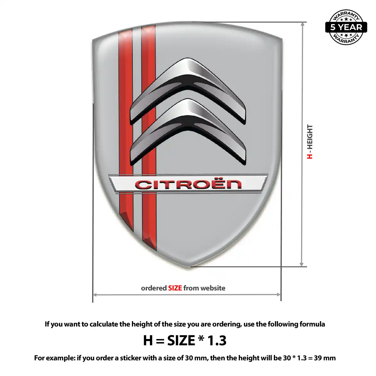 Citroen Domed Badge Opulent Line
