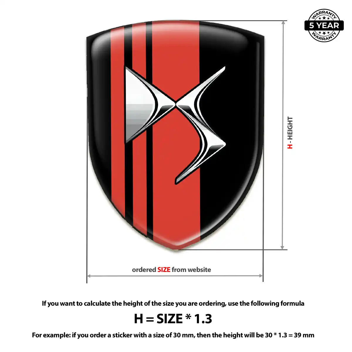 Citroen Domed Badge Outer Style