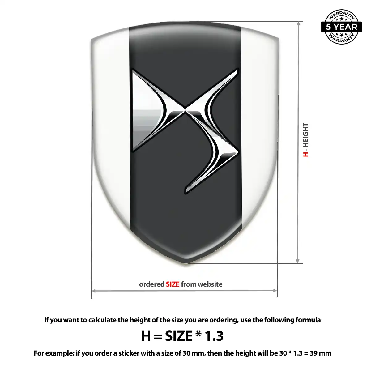 Citroen Domed Badge Prestige Line