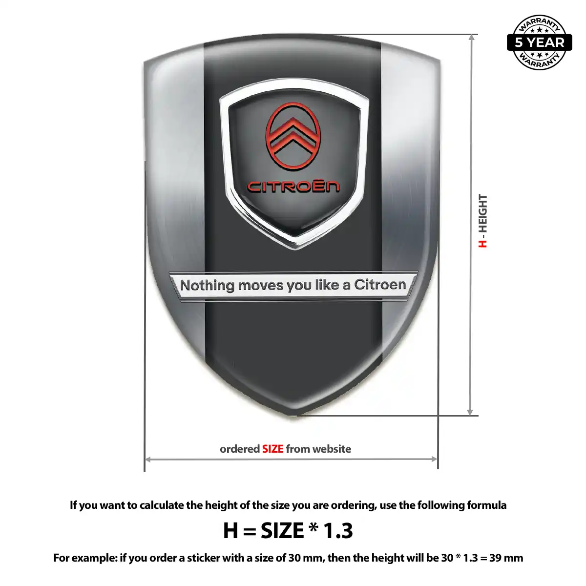Citroen Domed Badge Prime Quality