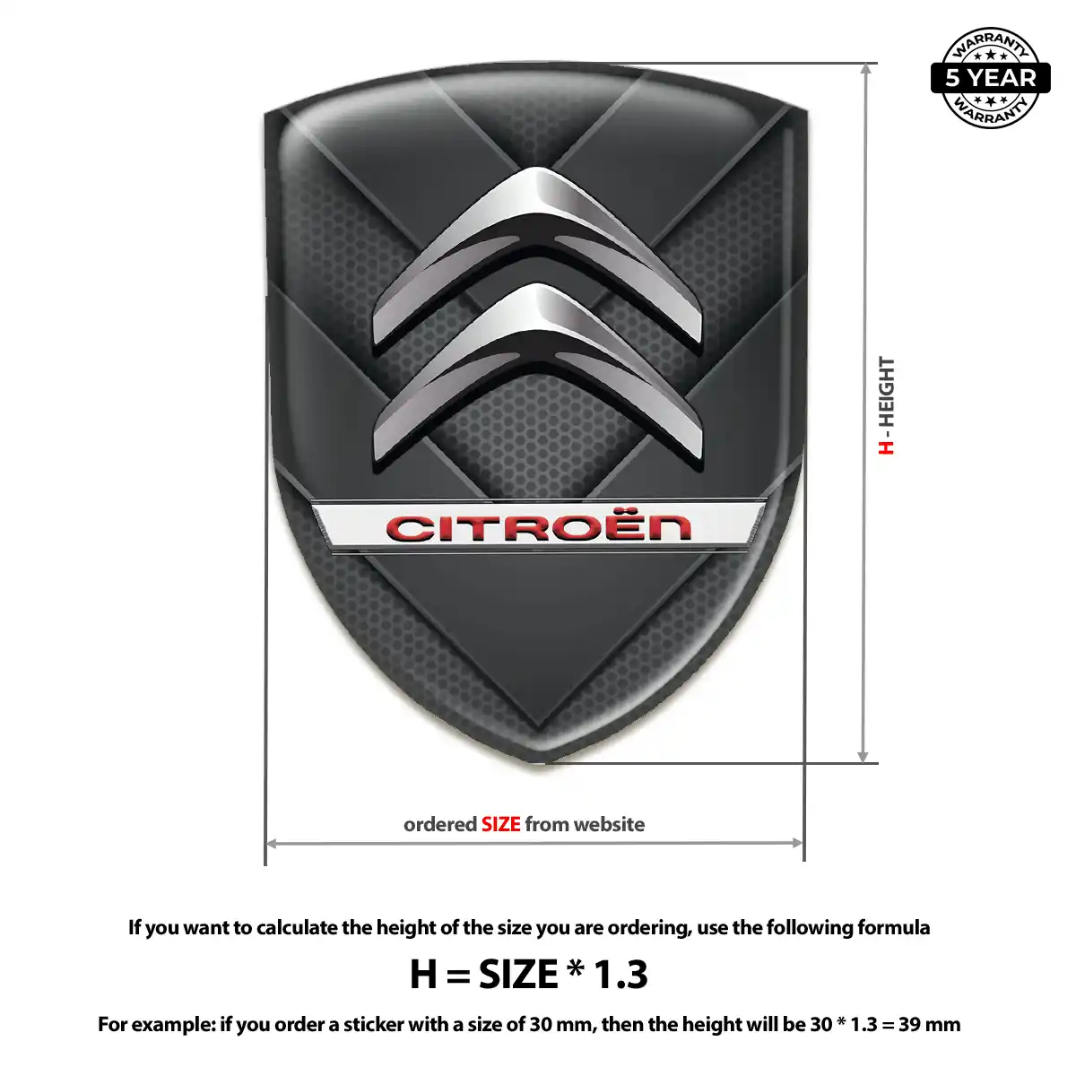 Citroen Domed Badge Refined Design