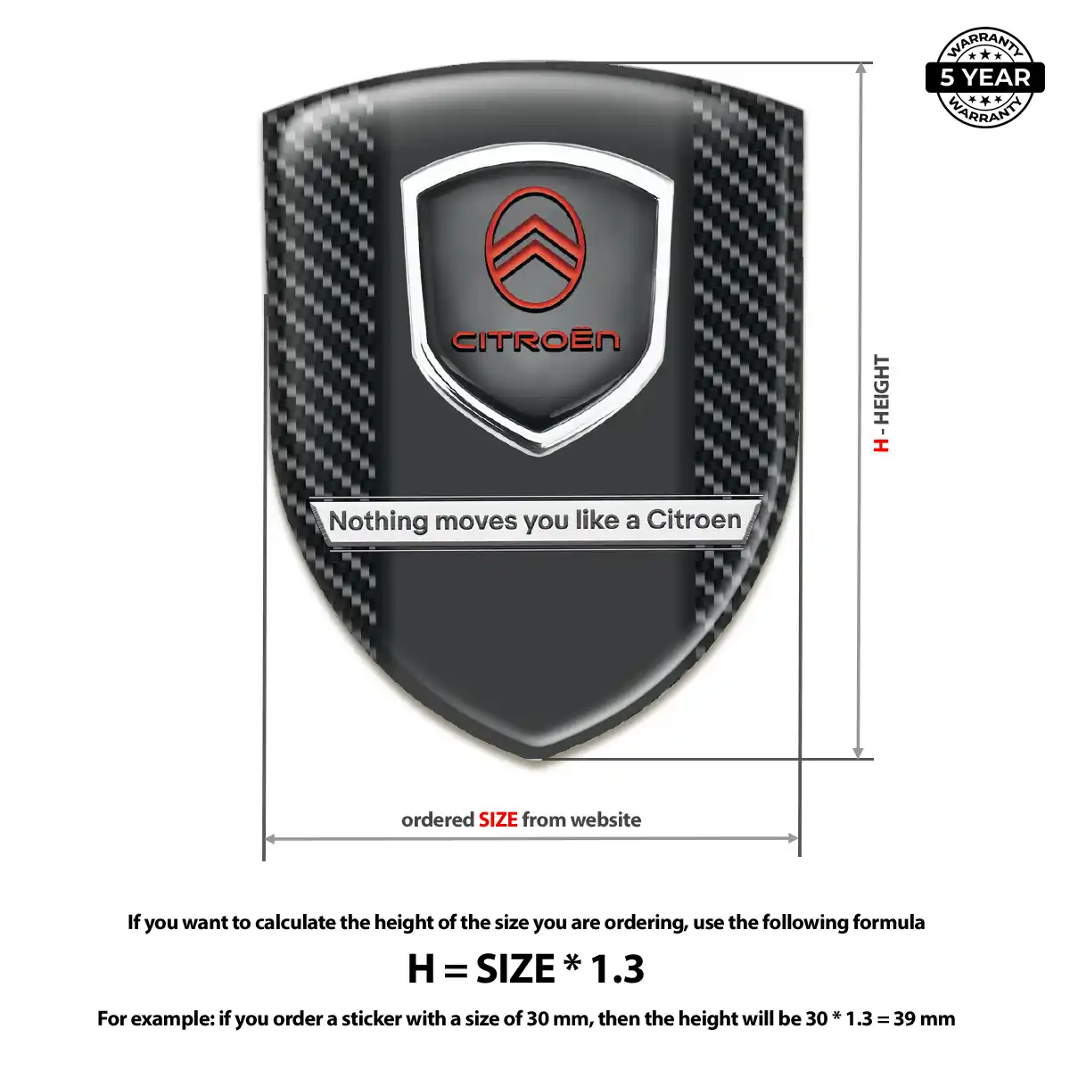 Citroen Domed Badge Resin Elite