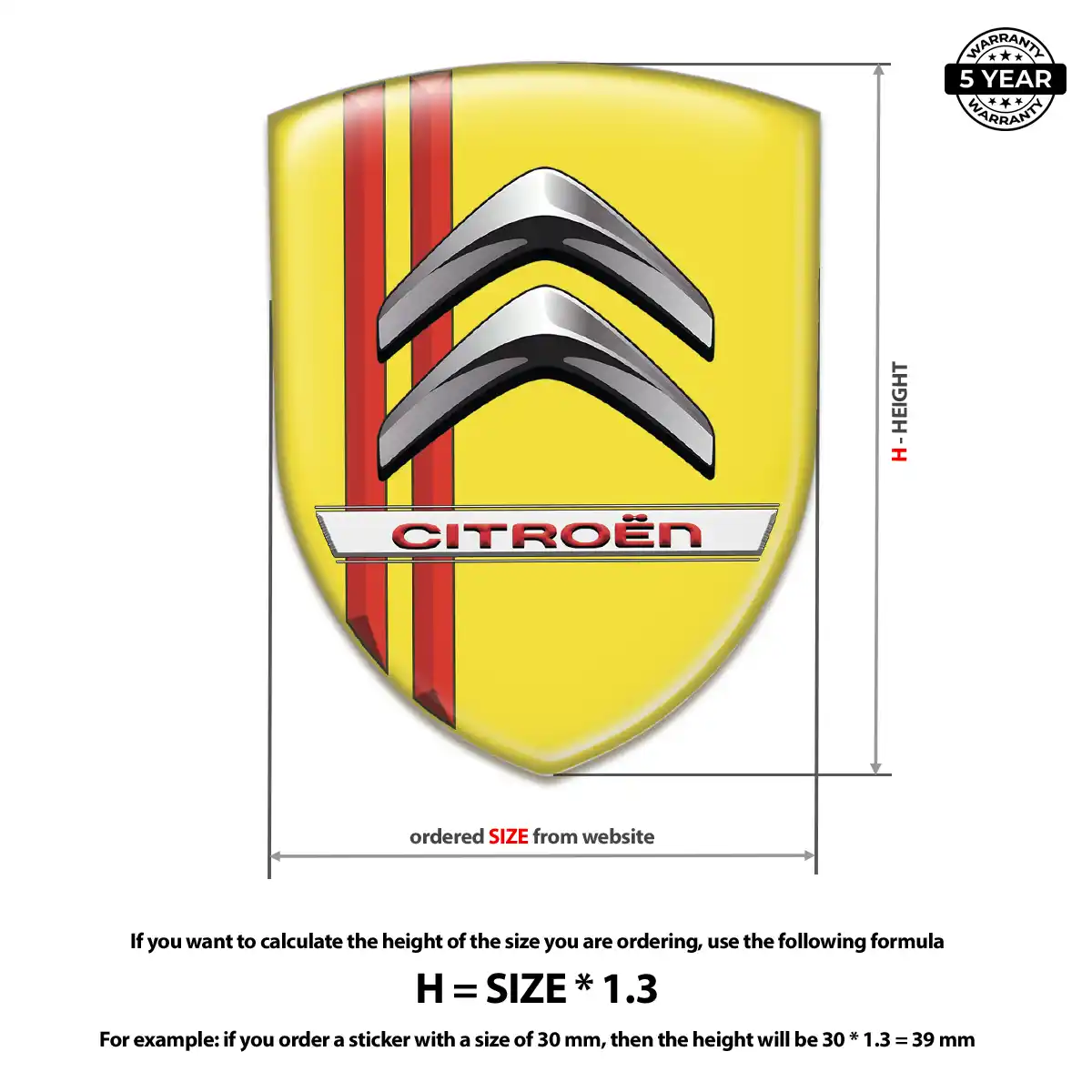 Citroen Domed Badge Resin Luxe