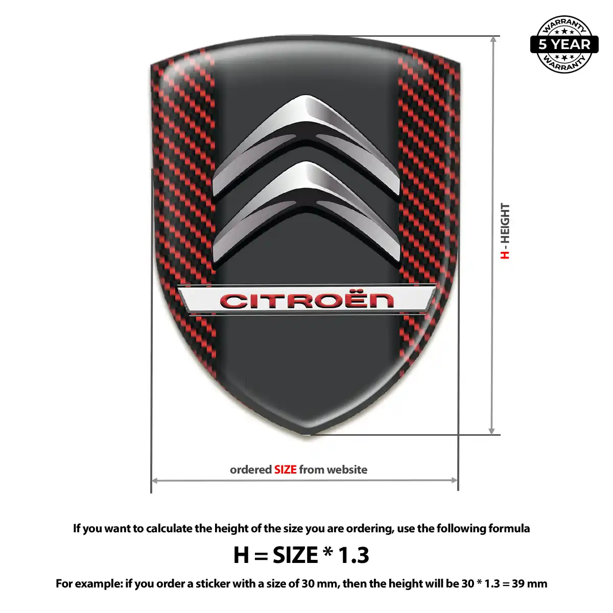 Citroen Domed Badge Sleek Style