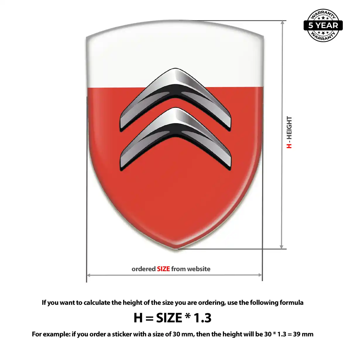 Citroen Domed Car Sticker Exclusive Series
